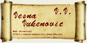 Vesna Vukenović vizit kartica